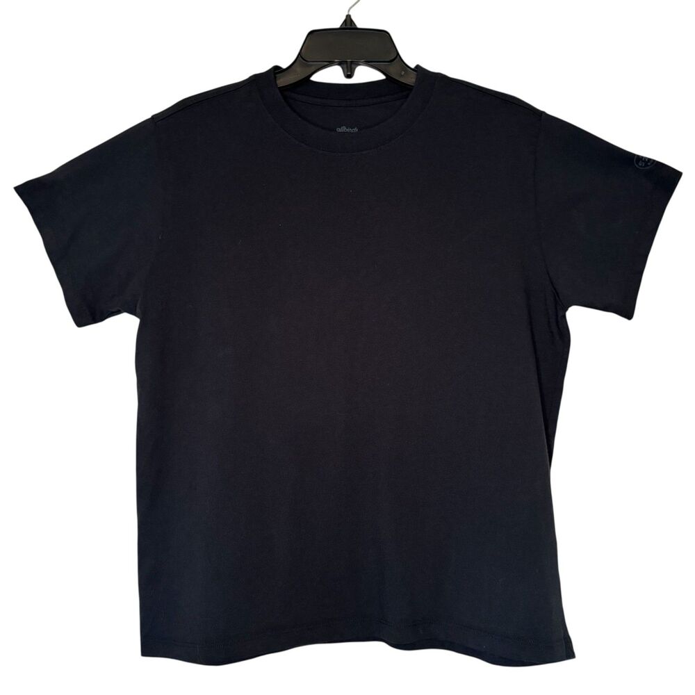 ALLBIRDS women's size large L 100% organic cotton black athletic workout top